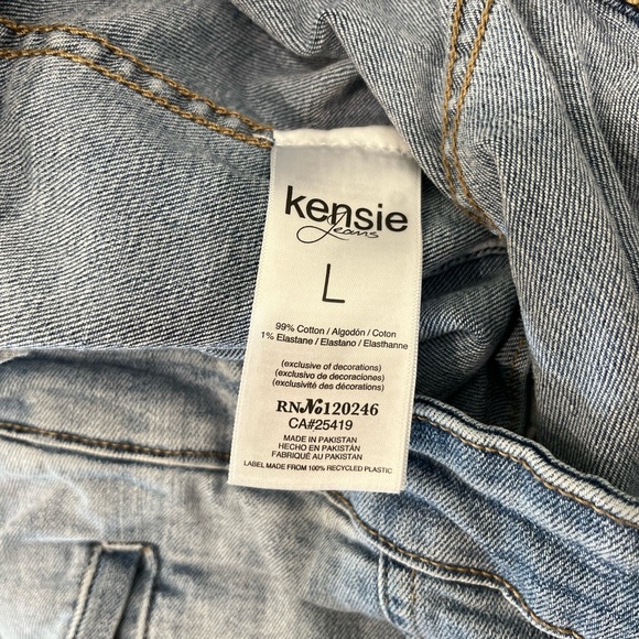 Kensie Woman’s Denim Jeans Jacket Size Large - Picture 8 of 12